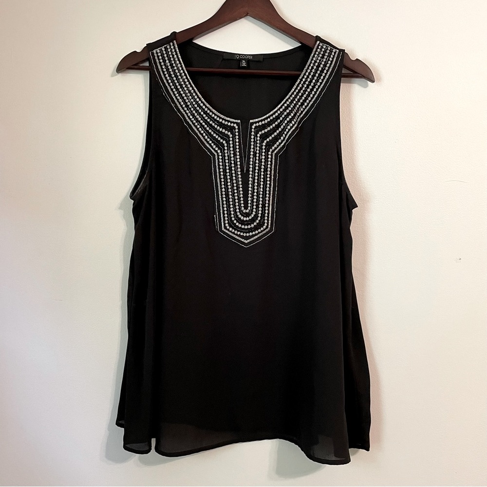 19 Cooper Sleeveless Black Top Size XL